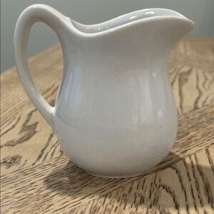 Vintage Small White  Ironstone Pitcher
